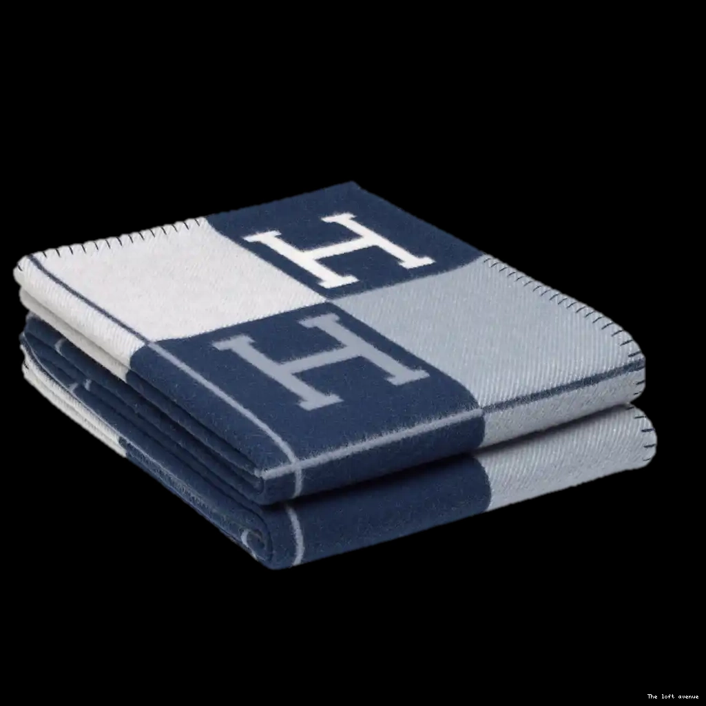 WOOL BLANKET THROW HERMES STRIPE 0524